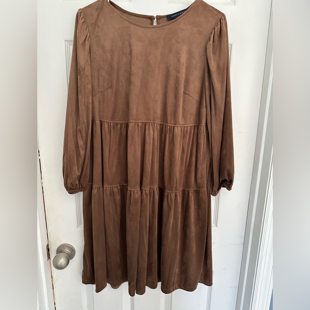 Tommy Hilfiger Long Sleeve Brown Dress